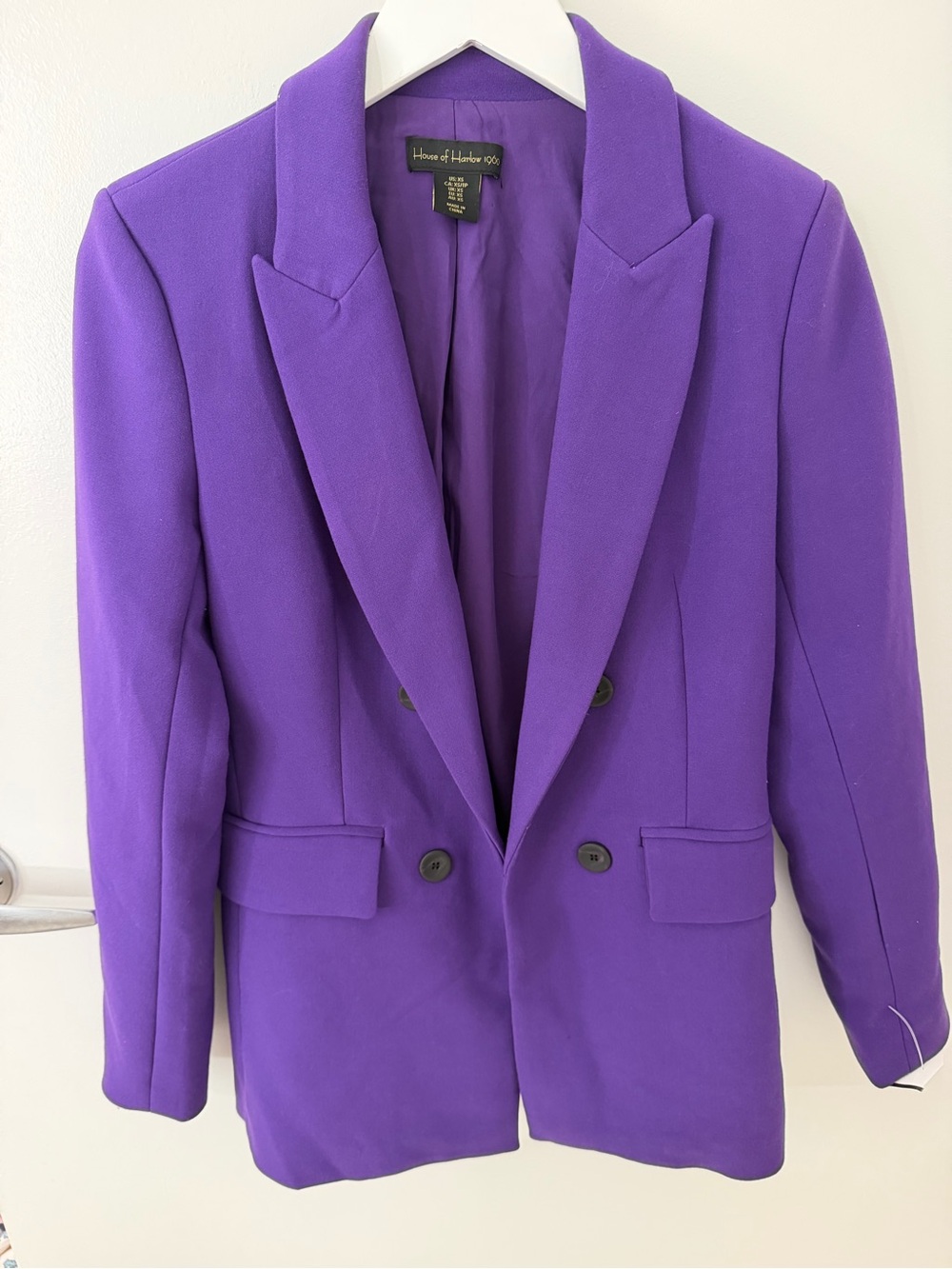 House of Harlow 1960 Vibrant Purple Double-Breasted Blazer XS | never worn